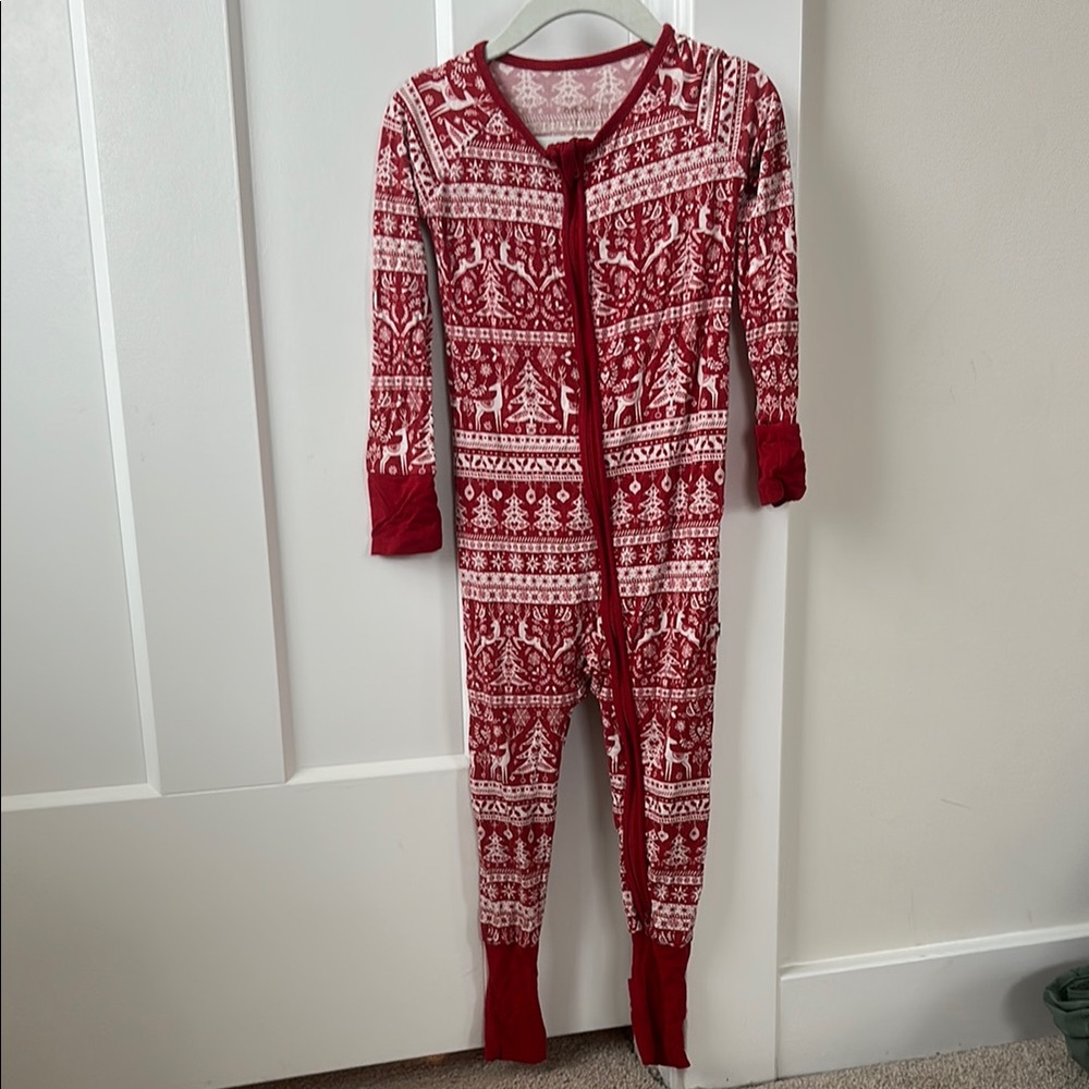 Little Sleepies Festive Red and White Footie